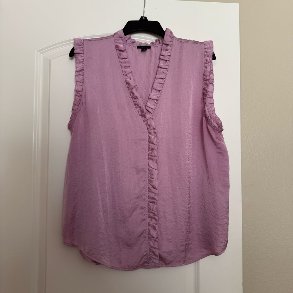 Ann Taylor Lavender Ruffled Blouse